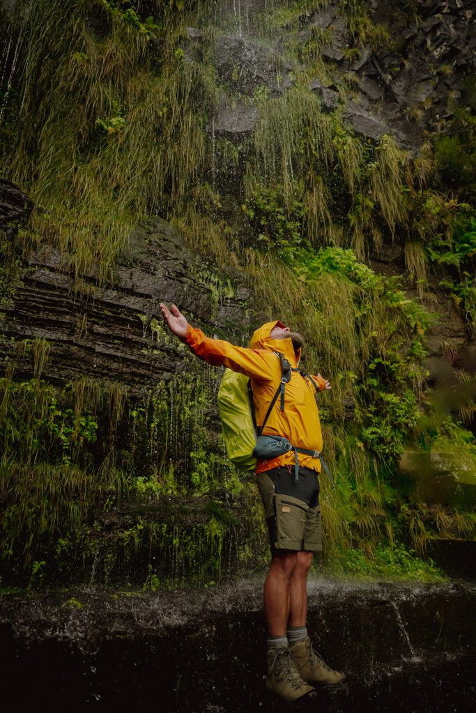 Regen beim Wandern Madeira